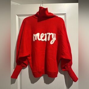 Red 'Merry' Sweater